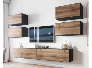 RAFA antracit/dub wotan 02, obývačková zostava