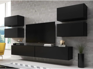 RAFA čierna 02, obývačková zostava