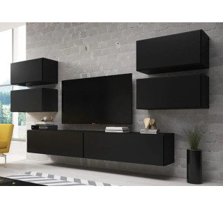 RAFA čierna 02, obývačková zostava