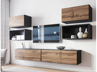 RAFA antracit/dub wotan 03, obývačková zostava