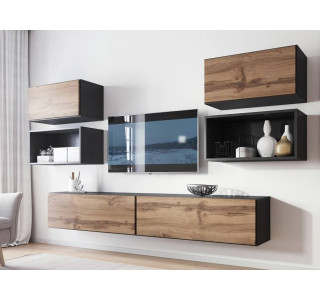 RAFA antracit/dub wotan 03, obývačková zostava