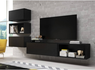 RAFA čierna 04, obývačková zostava