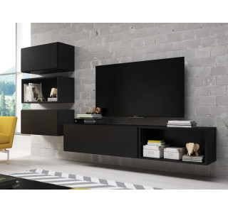 RAFA čierna 04, obývačková zostava