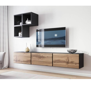 RAFA antracit/dub wotan 06, obývačková zostava