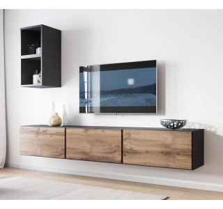 RAFA antracit/dub wotan 07, obývačková zostava