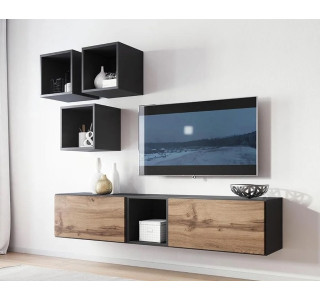 RAFA antracit/dub wotan 08, obývačková zostava