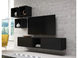 RAFA čierna 08, obývačková zostava