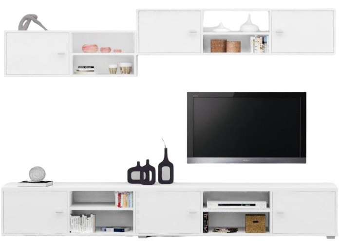 REA DENISA UP 2 biela, obývacia stena