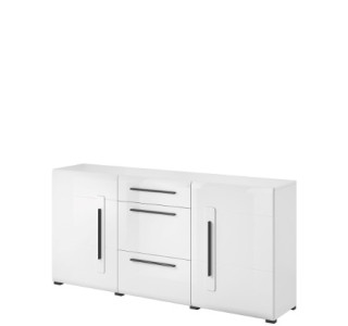 TASHIA biela/biely lesk 26, komoda