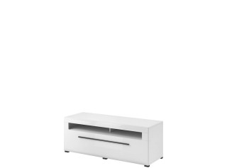 TASHIA biela/biely lesk 40, TV stolík TASHIA biela/biely lesk 40, TV stolík