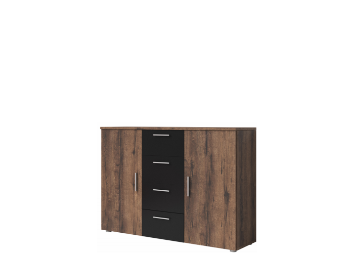 VERA dub monastery/čierna 2D4S, komoda VERA dub monastery/čierna 2D4S, komoda