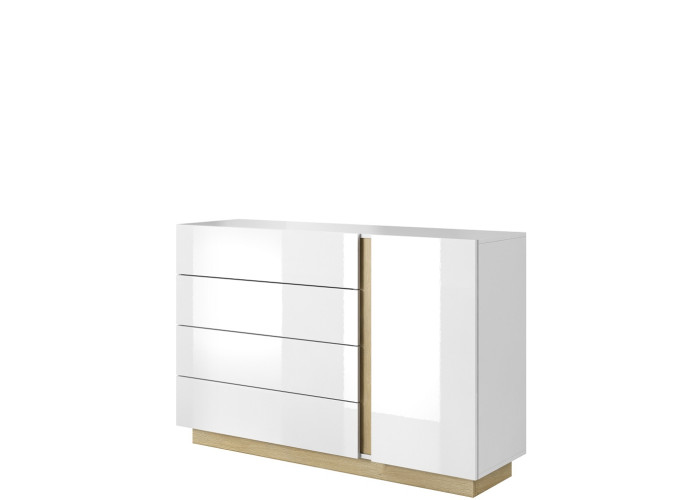 CITY biely lesk KOM1D4S, komoda CITY biely lesk KOM1D4S, komoda