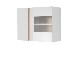 ARCO - CITY biely lesk 96, závesná vitrína