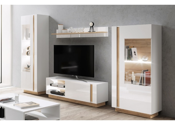 ARCO - CITY biely lesk, obývacia stena ARCO - CITY biely lesk, obývacia stena