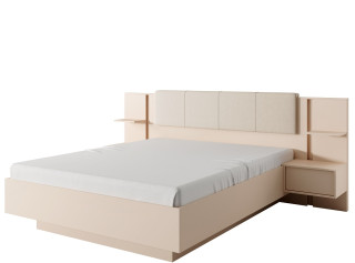 DREUX LOZ160, posteľ 160x200 cm s úložným priestorom a nočnými stolíkmi