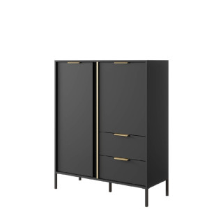 LIEGE antracit KOM2D2S, komoda