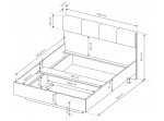 TANZA LOZ160, manžeská posteľ s úložným priestorom 160x200 cm