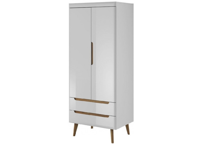 NORDI biely lesk NSZ80, šatníková skriňa NORDI biely lesk NSZ80, šatníková skriňa