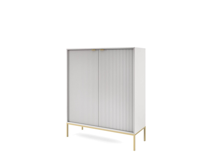 GENOVA sivá/zlaté nohy K104, komoda