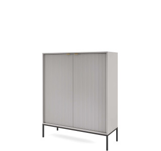 GENOVA sivá/čierne nohy K104, komoda