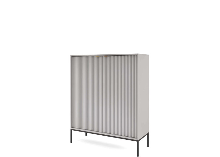 GENOVA sivá/čierne nohy K104, komoda GENOVA sivá/čierne nohy K104, komoda