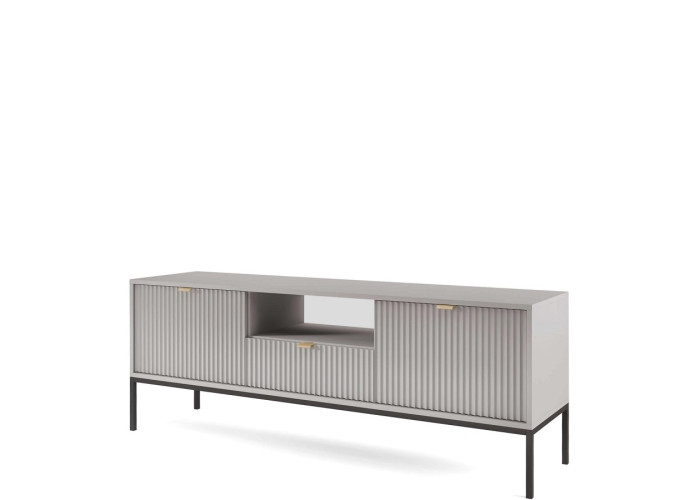 GENOVA sivá/čierne nohy RTV154, TV stolík