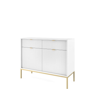 GENOVA biela/zlaté nohy KSZ104, komoda