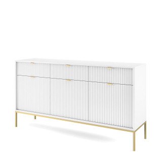 GENOVA biela/zlaté nohy KSZ154, komoda