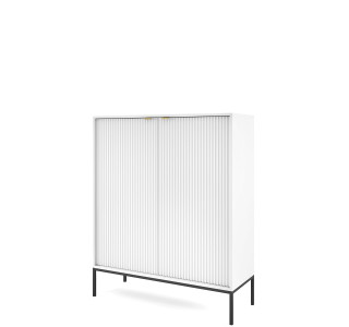 GENOVA biela/čierne nohy K104, komoda