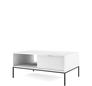 GENOVA biela/čierne nohy L104, konferenčný stolík