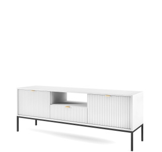 GENOVA biela/čierne nohy RTV154, TV stolík