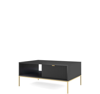 GENOVA čierna/zlaté nohy L104, konferenčný stolík