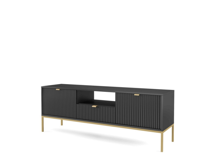 GENOVA čierna/zlaté nohy RTV154, TV stolík