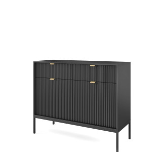 GENOVA čierna/čierne nohy KSZ104, komoda