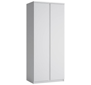 FLEURY biela alpská S02, šatníkovo-policová skriňa