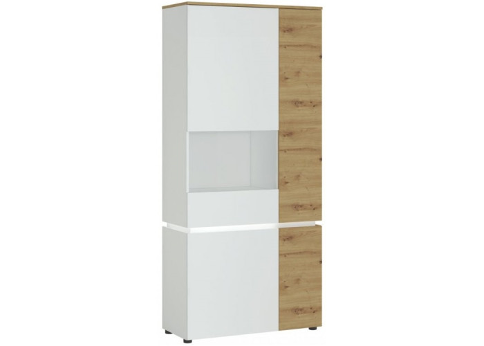 MAGNUS dub artisan/biela alpská V01L, vitrína