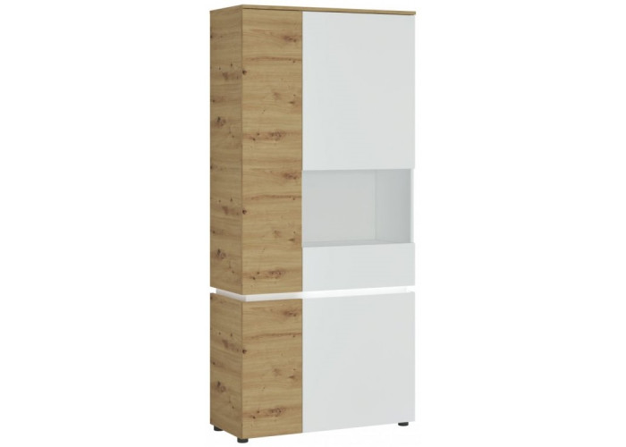 MAGNUS dub artisan/biela alpská V01R, vitrína