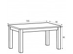 PROVANCE sosna andersen STD, rozkladací jedálenský stôl 160-203x90 cm