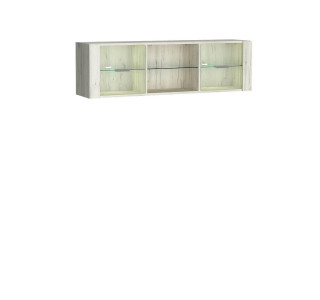 INDIANAPOLIS dub craft biely I21, závesná vitrína