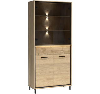 MEDIOLAN M03-KN, vitrína na kovových nohách