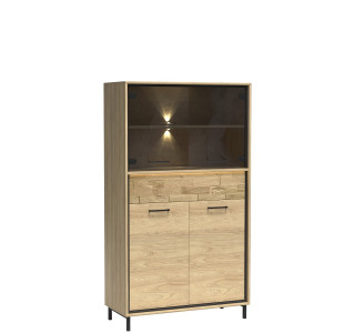 MEDIOLAN M05-KN, vitrína na kovových nohách