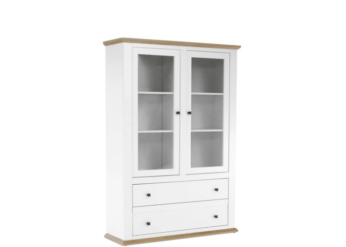 MEZO biela/dub MZ05, vitrína MEZO biela/dub MZ05, vitrína
