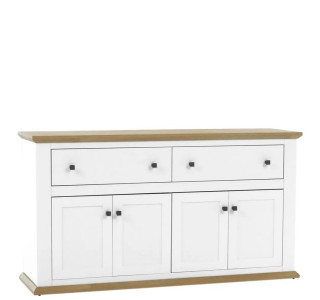 MEZO biela/dub MZ10, komoda