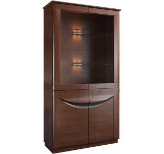 BARI dvojdverová vitrína s osvetlením