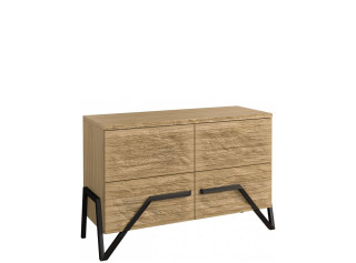 PIK dub prírodný lager KOM2D, komoda