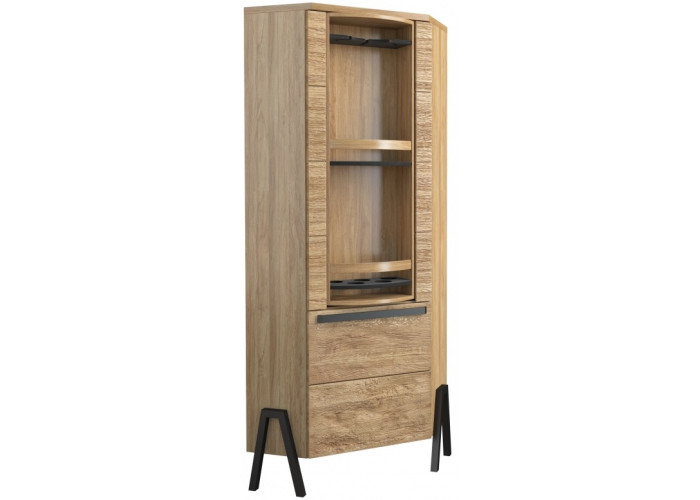 PIK dub prírodný lager BAR, rohová barová skrinka PIK dub prírodný lager BAR, rohová barová skrinka