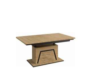 PIK dub prírodný lager LAW/PNEU3, rozkladací konf. stolík s nastaviteľnou výškou