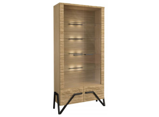 PIK dub prírodný lager VIT2D-1, vitrína s LED osvetlením