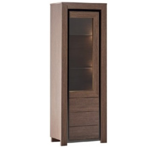 SEMPRE jednodverová vitrína 1DS1D s osvetlením, pravé prevedenie