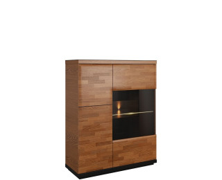 VERANO vysoká barová skrinka 1DS1D s osvetlením, ľavé prevedenie